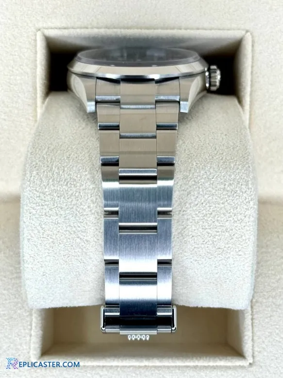 Rolex Explorer 36mm crown and bezel detail