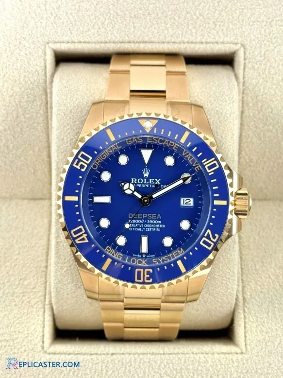 Rolex Deepsea 44mm gold watch wrist shot