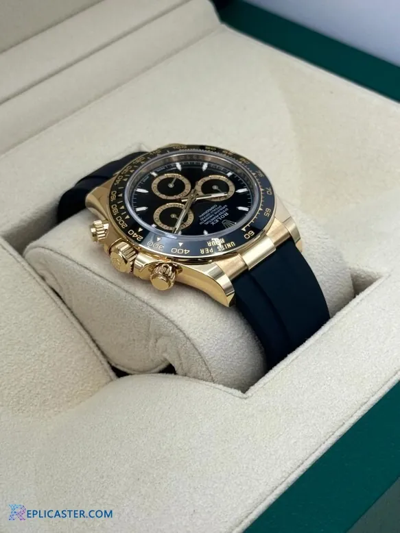 Daytona 40mm replica black dial detail
