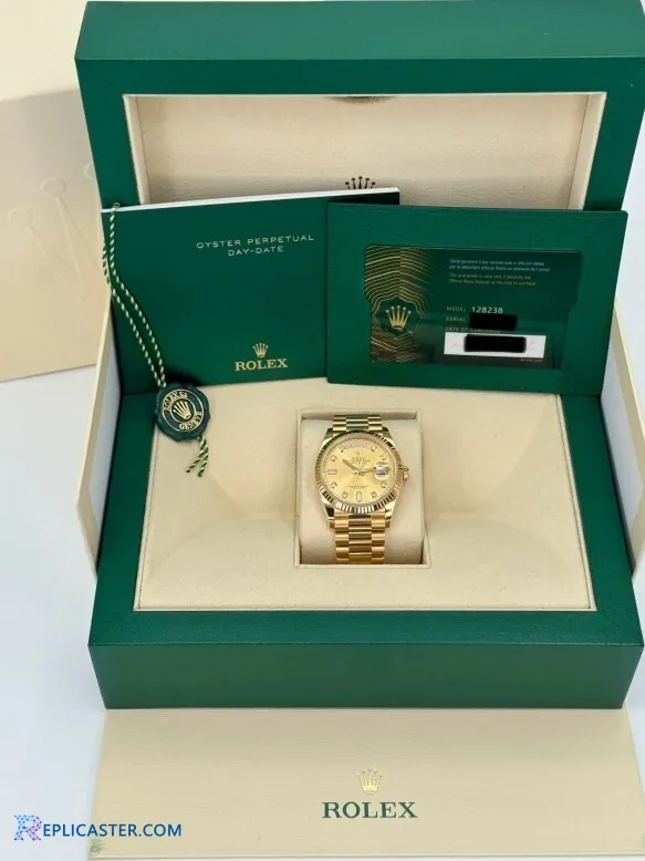 Rolex Day-Date 36mm watch angled view