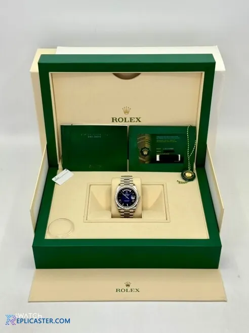 Rolex Day-Date 40mm watch in luxury packaging