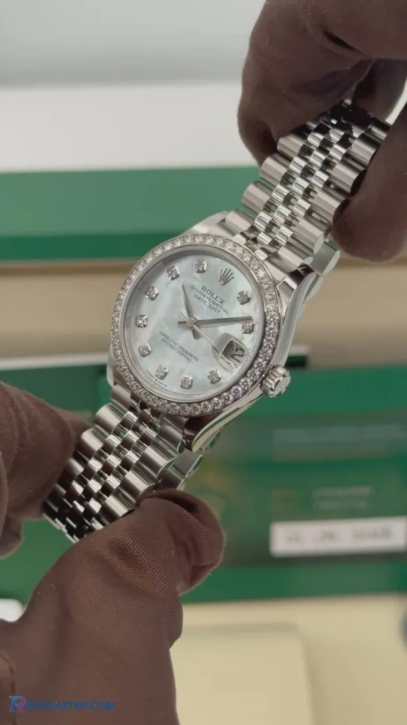 Datejust 28mm replica crown detail
