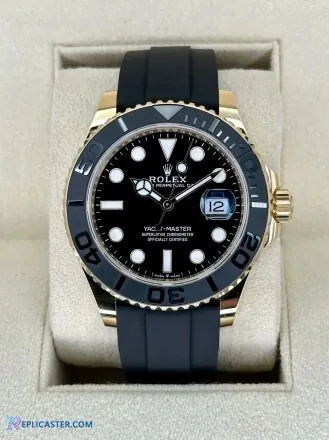 Yacht-Master 42mm watch angled view, gold tone