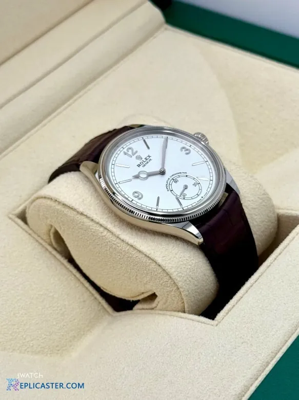 Rolex Perpetual 1908 with brown leather strap
