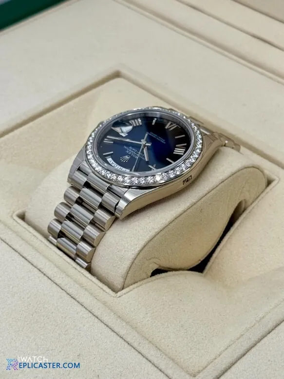 Rolex Day-Date 40mm case and bezel detail