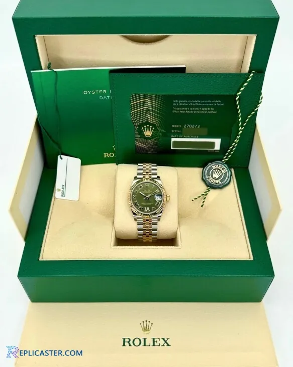 Rolex Datejust 31mm replica, front view