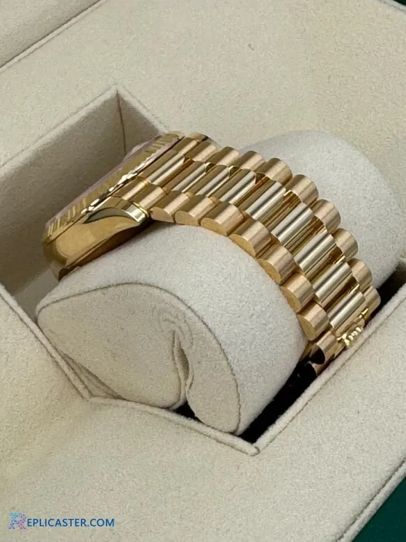 Rolex Day-Date fluted bezel detail