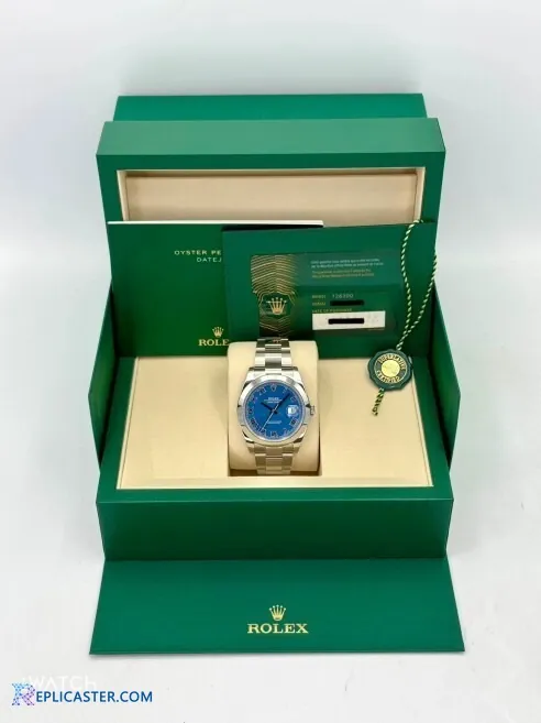 Rolex Datejust 41mm Blue Roman Dial replica - front view