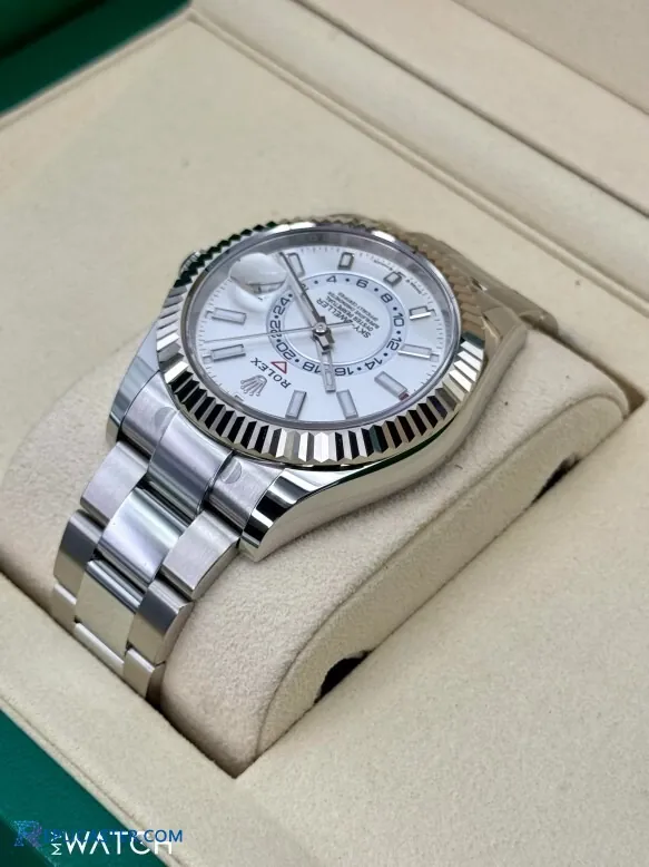 Rolex Sky-Dweller 42mm case and bezel detail
