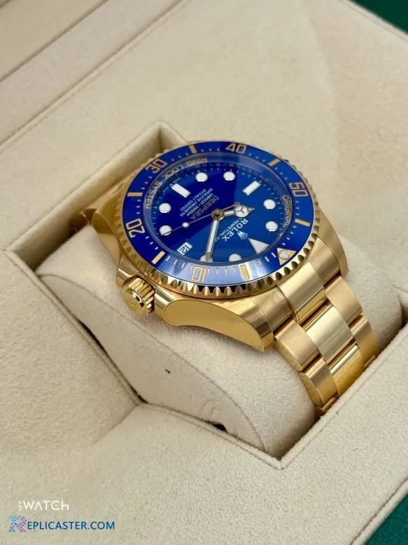 Deepsea 44mm watch blue dial detail