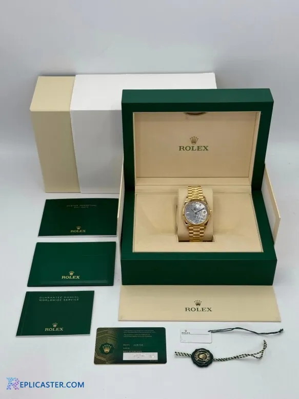 Rolex Day-Date 40mm replica angled view
