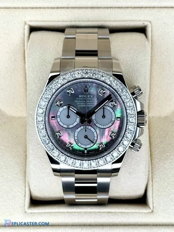 Rolex Daytona 40mm angled view, wrist ready