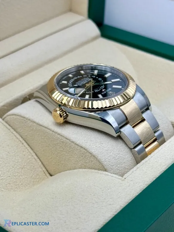 Sky-Dweller black dial close-up