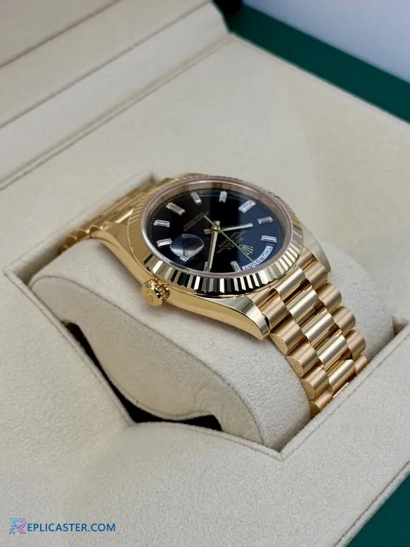Rolex Day-Date black dial with date window