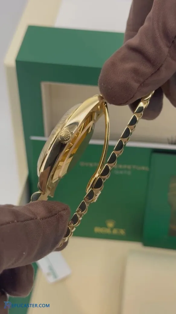 Rolex Day-Date 40mm gold watch, wrist view
