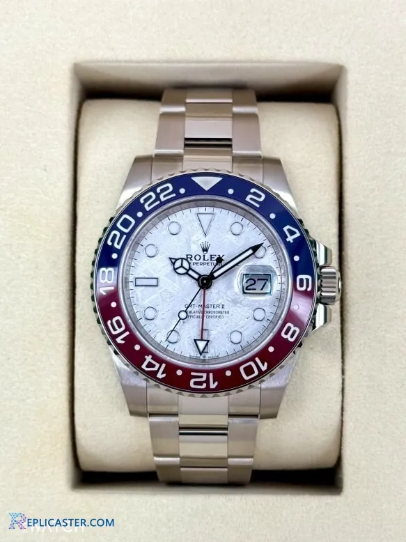 GMT-Master II Pepsi watch angled view, full shot