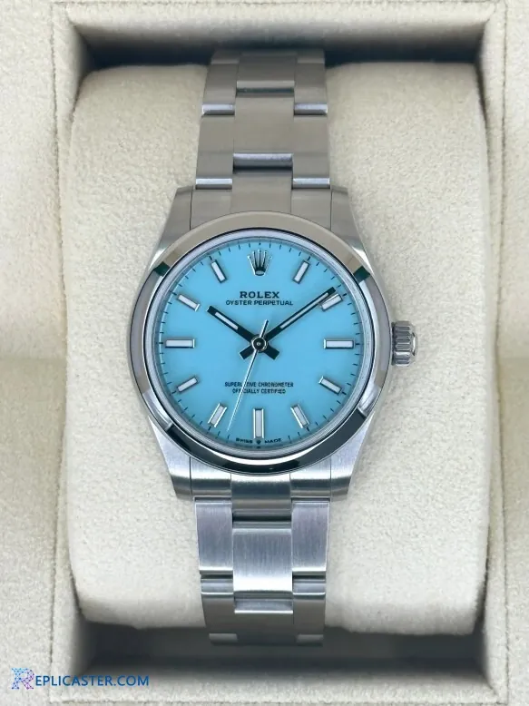 Rolex Oyster Perpetual 31mm Turquoise wrist shot