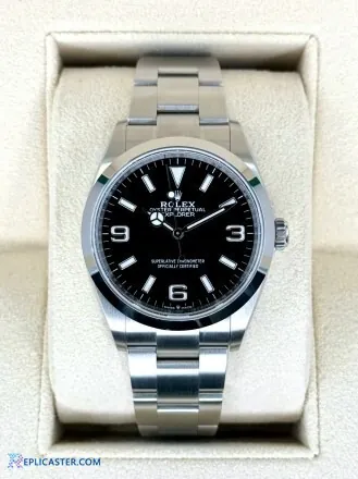 Explorer 36mm watch, Swiss movement, black dial