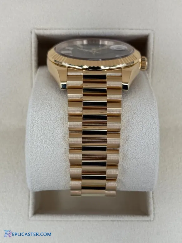 Rolex Day-Date crown and case side view